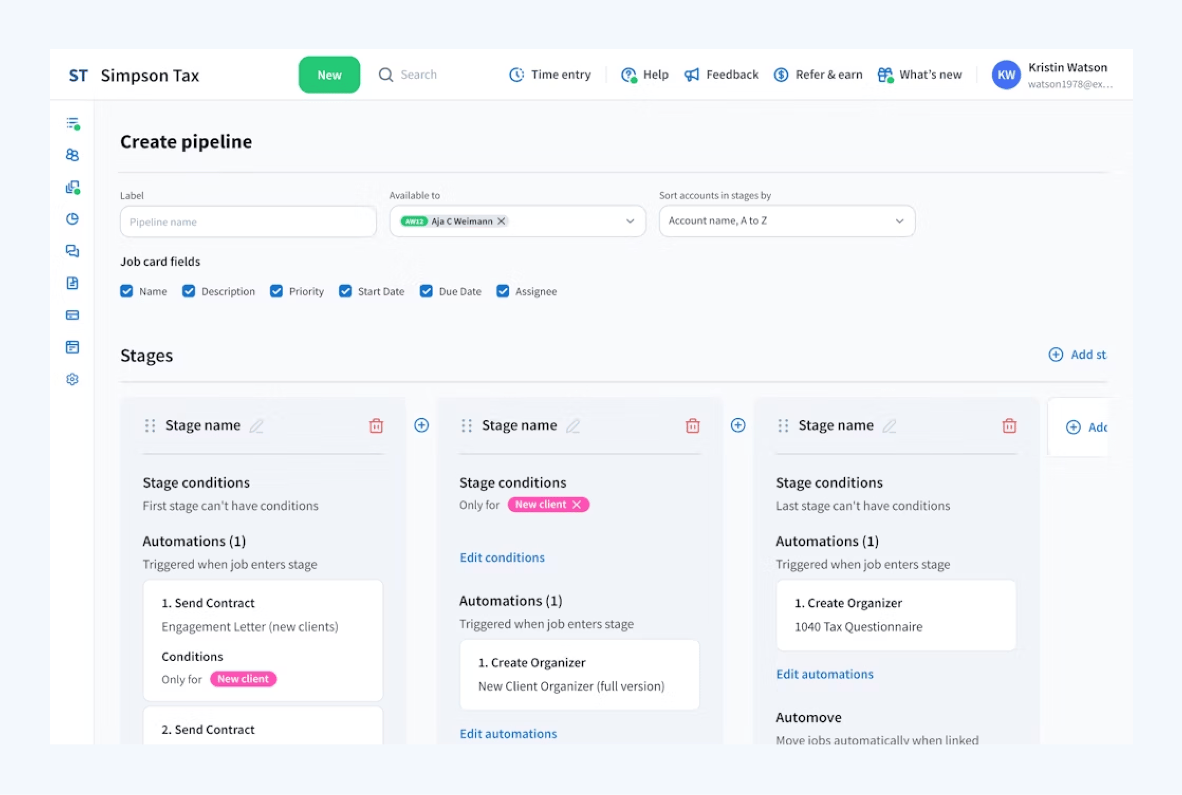 TaxDome automated workflow pipelines